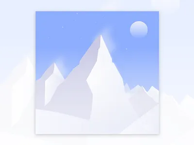 Winter vibes gradient landscape mountain sky snow winter