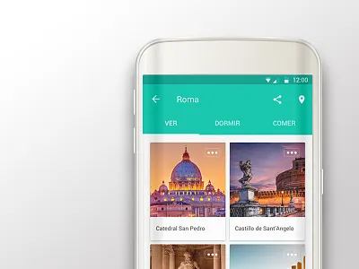 minube Material Design app design material minube