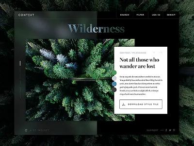C O N T E X T / Style Tile Platform branding clean gallery interface logo logotype nature ui web web design website