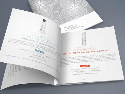 Product catalog for cosmetics brand NUA catalog cosmetic