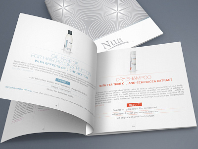 Product catalog for cosmetics brand NUA catalog cosmetic