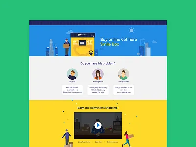 Smile box box landing page locker smile ui web