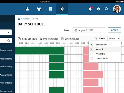 Scheduler information architecture product design ui design ux design