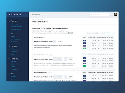 Contributions UI admin app dashboard flat health insurance minimal product ui userinterface web webdesign
