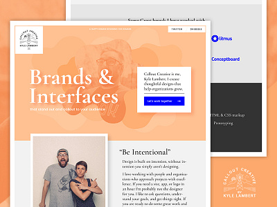 Personal website redesigned branding personal site photography ui web website