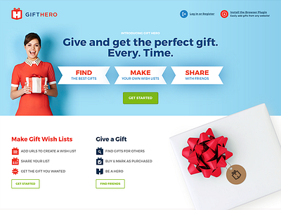Gift Hero hero home landing