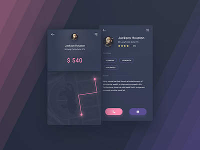 Find Professionals App Concept app application ios map profile services ui ux