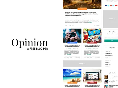 Opinion - A free blog psd blog free free psd freebie post psd template ui ux web web design