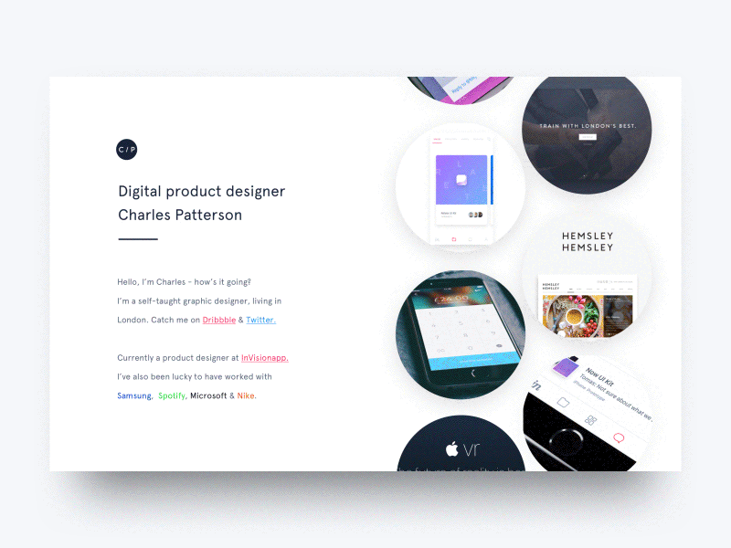 Portfolio Animation animation bubble circles fluid minimal motion organic portfolio product designer transition ui wipe
