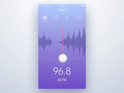 Week #2 (13) — Radio dark theme flat ios iphone minimalistic radio app simple social media