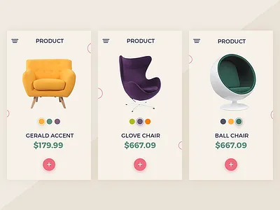 Houzzz App app chair e commerce furniture ios mobile product shop store ui