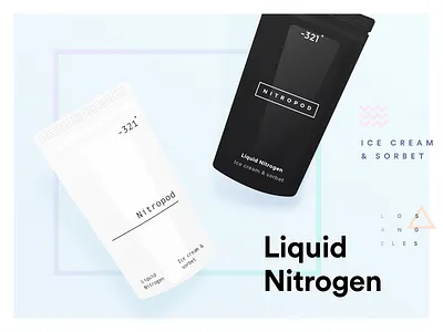 Nitropod — Package Design black branding brutalism brutalist clean grid ice cream minimal package design packaging typography white