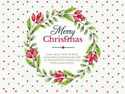 Elegant Christmas card with watercolor floral wreath card christmas christmas card family merry christmas new year r floral snowflake watercolor winte wreath xmas