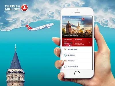 Turkish Airlines Flight iOS App airlines app book flight icon interaction design ios travel ui user experience user interface ux