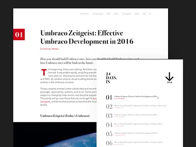 24 Days In Umbraco blog calendar christmas epub news reading umbraco