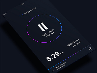 Running App Concept app circle daily gradient interface navigation running screen sports ui ux
