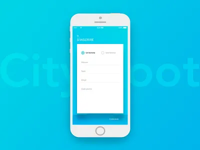 Cityscoot Signup app application form gradient scooter signup
