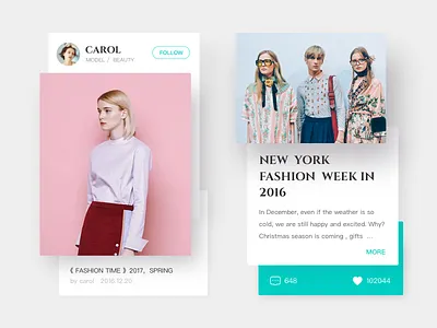 models&information app fashion illustrator phone ui ux
