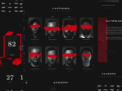Agency Off Record Detail black dark lion photography red secret sheep studio ui ux web website