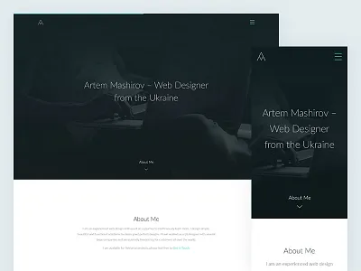 Portfolio landing page layout live one page personal portfolio ui ux web web design