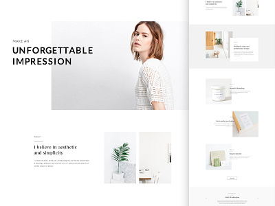 Minimalist clean creative elegant minimal modern portfolio simple style typography