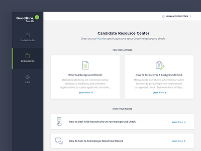 Resource Center card faq grid icons layout resources typography ui