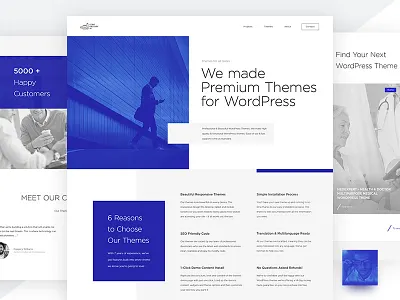 CodeFactory47 - themes page design about blue creative agency digital portfolio ui web site webdesign