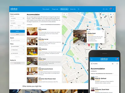 Zurich Tourism New Filterpages card teaser filter page filterpage filters map overlay teaser split view teaser tourism zuerich zurich zurich tourism