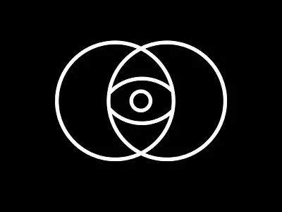 Look Up Art art black and white eye icon lines logic logo look up art mark unity venn vision