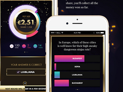 Dare or Share app design mobile