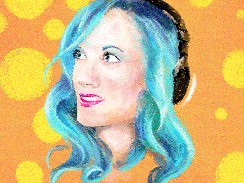 Self Portrait chavilah colorful hair painting photoshop portrait rainbow super77
