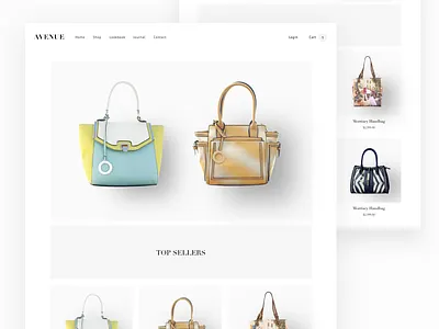 Avenue Template design ecommerce shop site web design