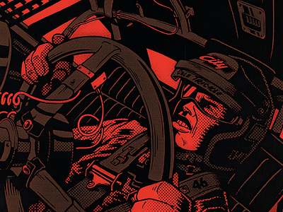 1990, Cole Trickle car days driver fast helmet interior race red speed thunder track wheel