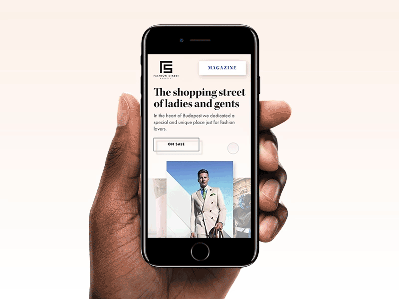 Fashion Street Budapest fashion flat gif mobile mockup principle prototype sketch ui ux