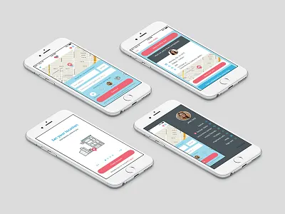Heal App app cards doctor health map mobile sidebar