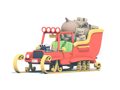Amazon Vehicles Santa's Sleigh amazon amazon vehicles cargo christmas engine santa santas sleigh shocks skis sleigh v8 vehicle