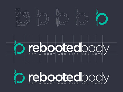 Rebooted Body Rebrand body branding fitness logo modern rebooted round