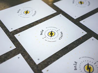 Bold Vision Postcard bold vision lightening bolt postcard