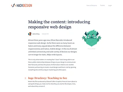 Lesson articles hackdesign illustrations lessons lots and lots of white orange white