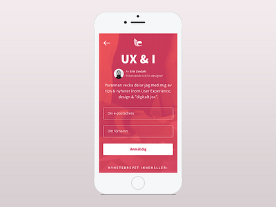 Newsletter Signup form - iPhone mailchimp newsletter signup