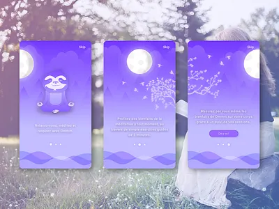 A meditation application concept 1 calm feedback iphone list meditate meditating playlist sloth ui ux