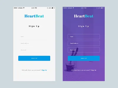 Free Sign Up App Screen - Design for #DailyUI #001 challenge dailyui design download form free graphics minimal mockup sign up sketch ui