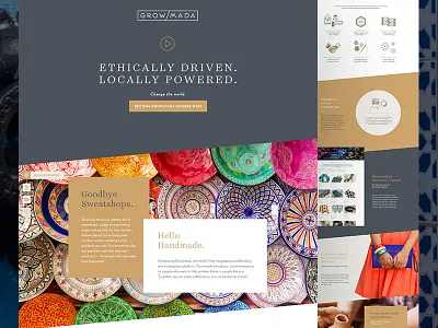 Growmada Website branding ethical growmada icons layered shopping slanted website