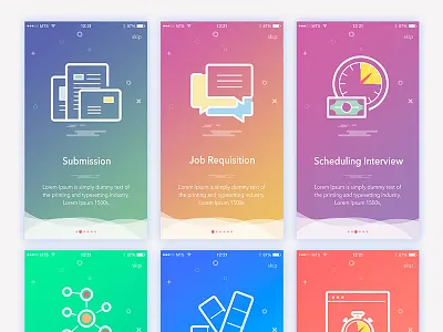 Walk through Dsign For Mobie App app clean cool mobile ui ux walkthrough
