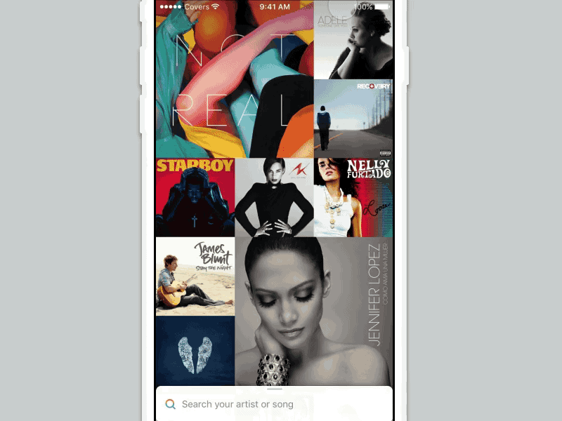 Covers - scroll app ios iphone