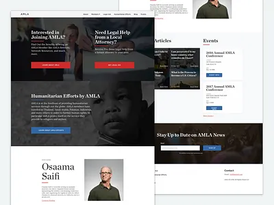 AMLA Website UI attorney charity lawyer nonprofit website