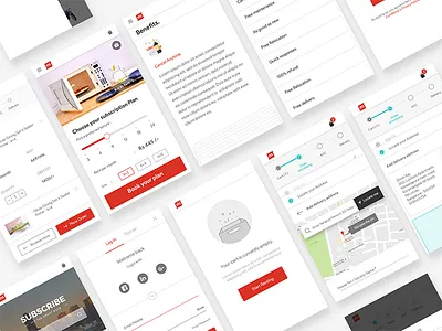 Rentomojo Mobile web - Redesign appliances bangalore cart checkout login mobile product page redesign rentomojo ui web design
