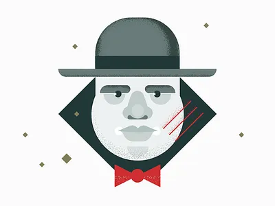 A Friend Of Ours 30s chicago hat illustration laukai mobster speakeasy tuxedo typewriter