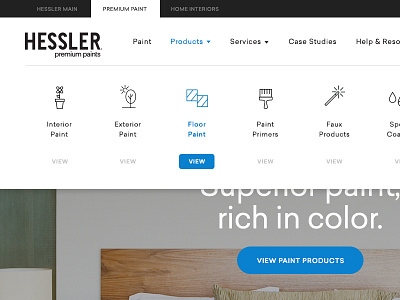 Paint Products Dropdown dropdown icons illustration navigation paint products ui user interface ux