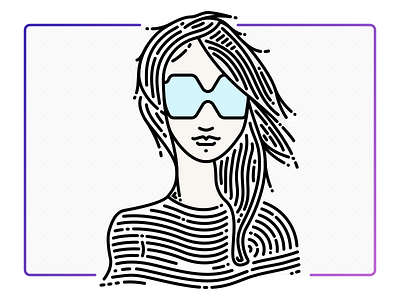 Beautiful girl line art art black and white flat girl illustration khuzema line line illustration style